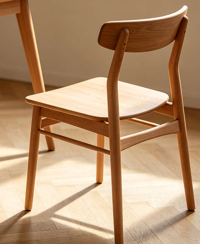 Scandinavian Style Wooden Frame Dining Chair